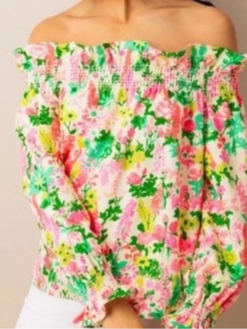 Tuckernuck. Margeurite Off The Shoulder Top. Size Medium.